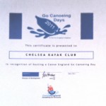 The British Canoe Union (BCU) issued CKC with a certificate of merit for hosting a 'Go Canoeing Day' in 2011